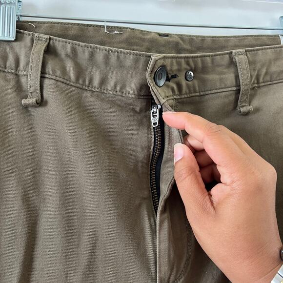 Rag & Bone Army Green Distressed Fit 2 Slim Fit Stretch Twill Chino Pant Men 34 - Picture 9 of 16